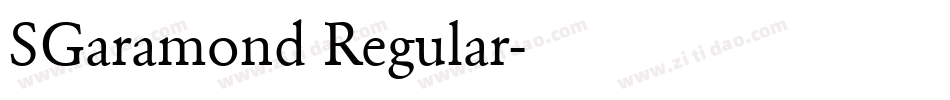 SGaramond Regular字体转换